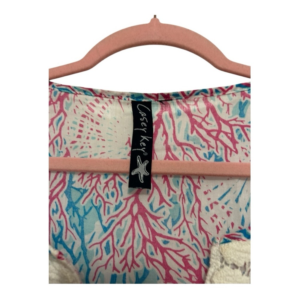 Casey Key Pink and Blue Tunic Top - Picture 2 of 5